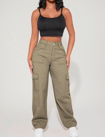 Pantaloni SHEIN, verde