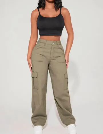 Pantaloni SHEIN, verde Verde