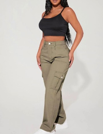 Pantaloni SHEIN, verde