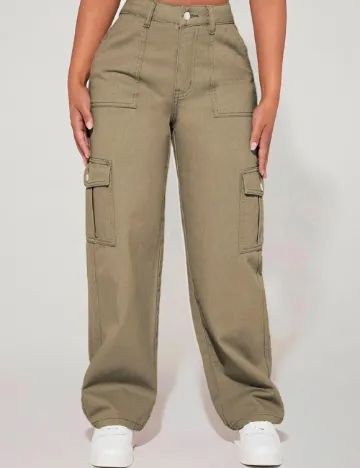 Pantaloni SHEIN, verde Verde