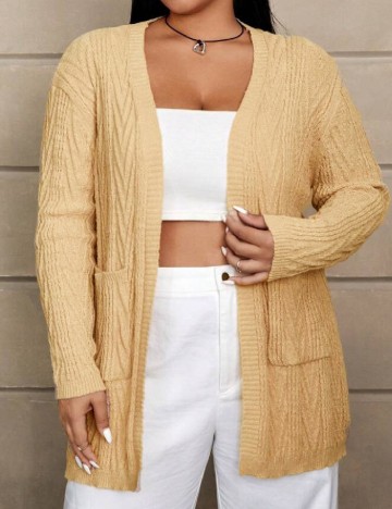 Cardigan SHEIN CURVE, maro