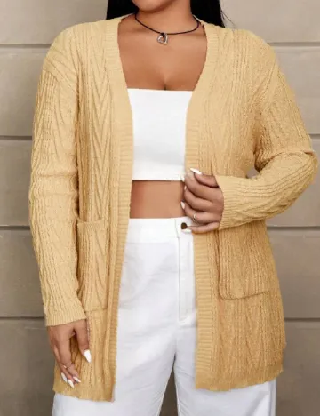 Cardigan SHEIN CURVE, maro Maro