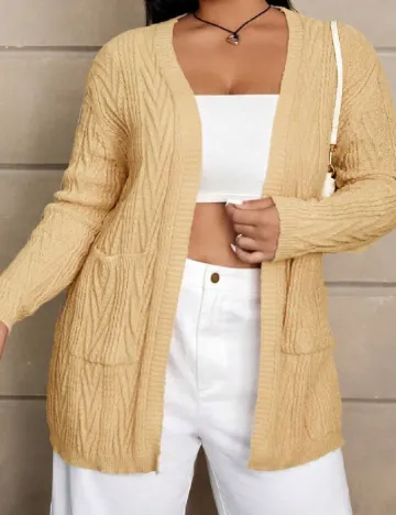 Cardigan SHEIN CURVE, maro Maro