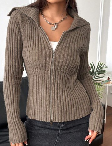 Cardigan SHEIN, maro