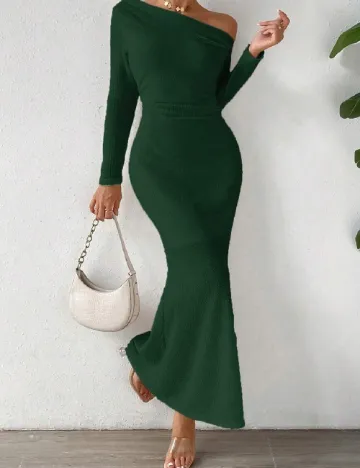 Rochie lunga SHEIN, verde Verde