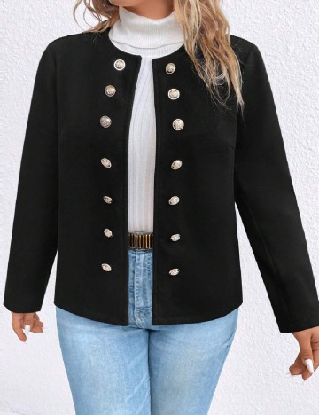 Blazer SHEIN CURVE, negru