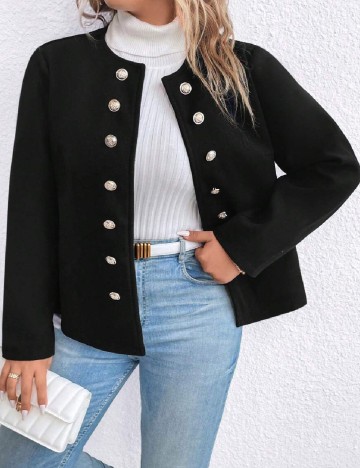 Blazer SHEIN CURVE, negru