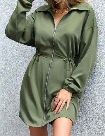 Rochie scurta SHEIN, kaki Verde