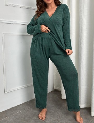 Pijama SHEIN CURVE, verde