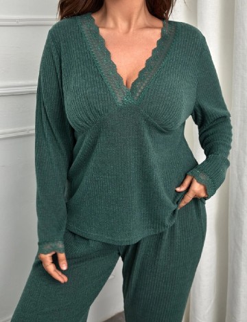 Pijama SHEIN CURVE, verde