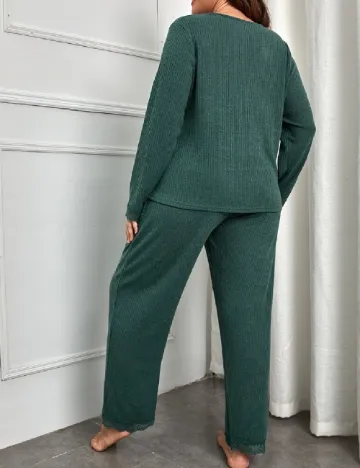 Pijama SHEIN CURVE, verde Verde