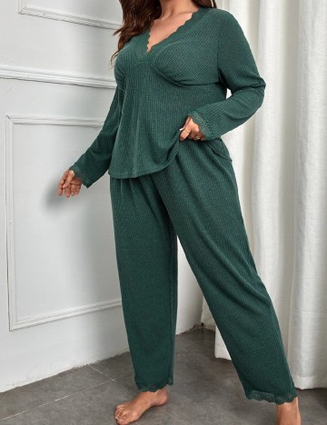 Pijama SHEIN CURVE, verde