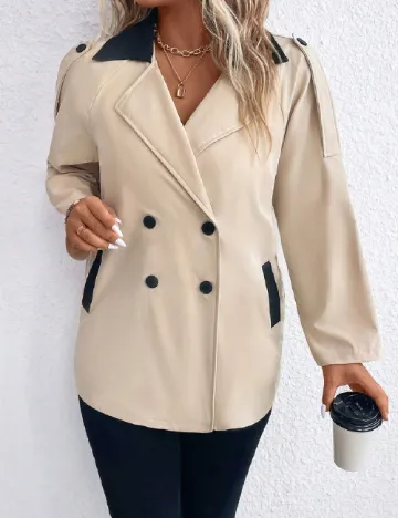 Trench SHEIN CURVE, crem Crem