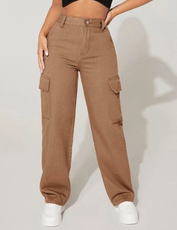 Pantaloni SHEIN, maro