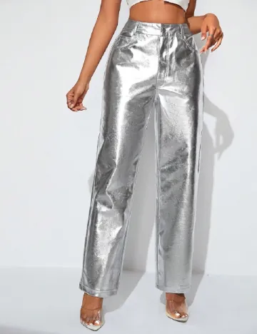 Pantaloni SHEIN, argintiu Gri