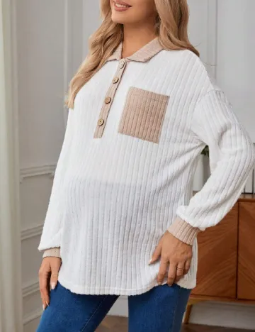 Bluza SHEIN Maternity, alb Alb