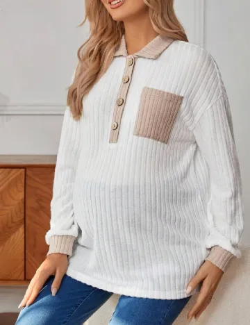 Bluza SHEIN Maternity, alb Alb