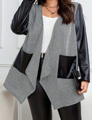 Blazer SHEIN CURVE, gri