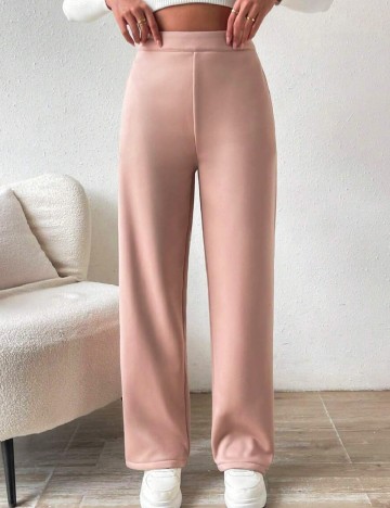 Pantaloni SHEIN, roz pudra