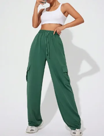 Pantaloni SHEIN, verde Verde