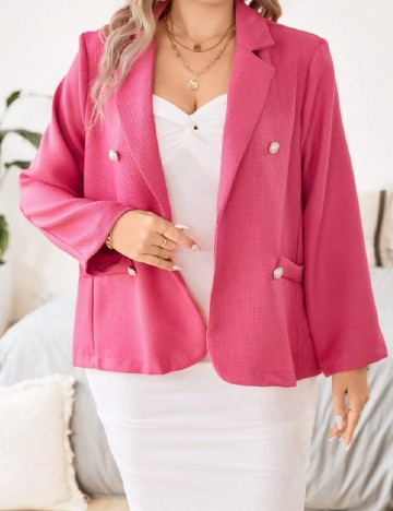 Blazer SHEIN CURVE, roz