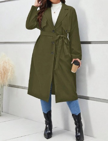 Trench SHEIN CURVE, verde