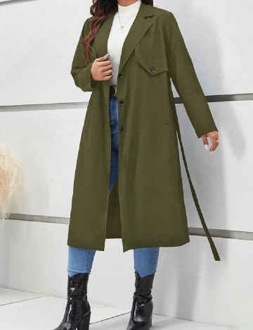 Trench SHEIN CURVE, verde