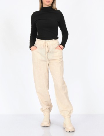 Pantaloni SHEIN, crem