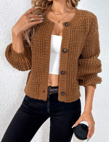 Cardigan SHEIN, maro