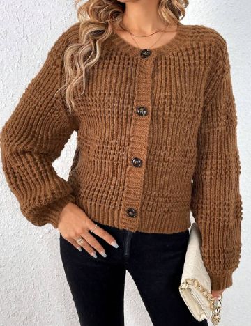 Cardigan SHEIN, maro