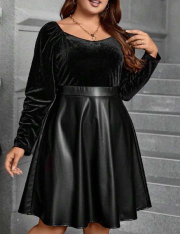 Rochie scurta SHEIN CURVE, negru