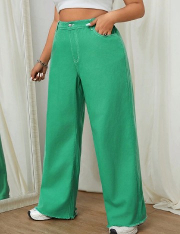 Blugi SHEIN CURVE, verde