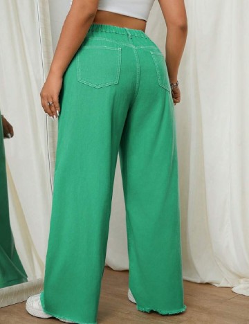 Blugi SHEIN CURVE, verde