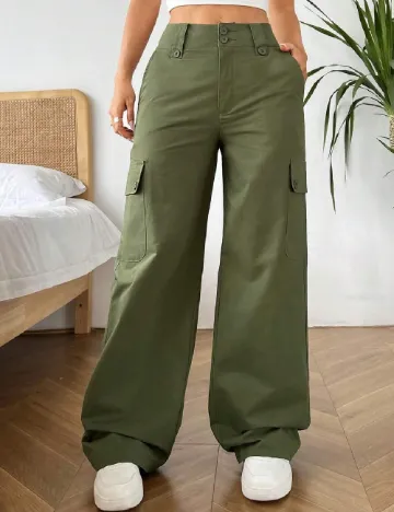 Pantaloni SHEIN, verde Verde