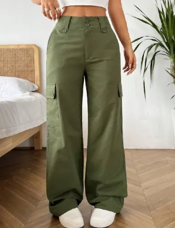 Pantaloni SHEIN, verde Verde