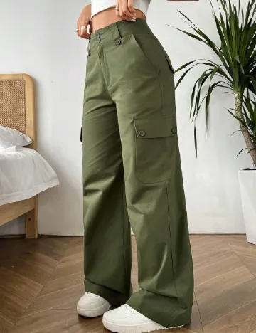 Pantaloni SHEIN, verde Verde