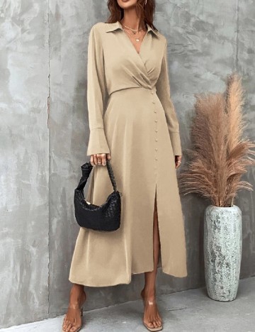 Rochie lunga SHEIN, crem