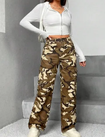 Pantaloni SHEIN, army Maro