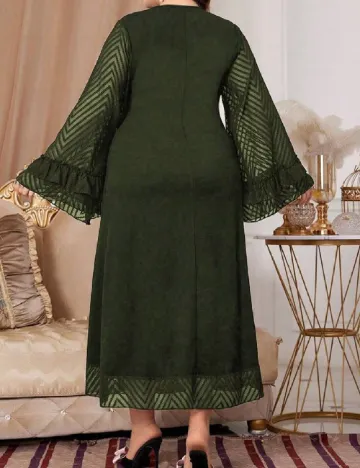 Rochie lunga SHEIN CURVE, kaki Verde