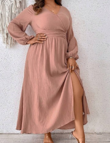 Rochie lunga SHEIN CURVE, maro