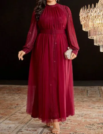 Rochie lunga SHEIN CURVE, rosu Rosu