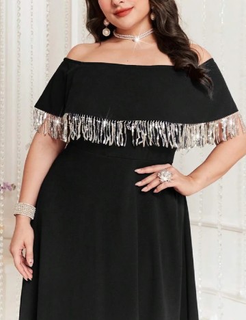 Rochie lunga SHEIN CURVE, negru