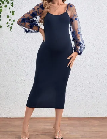 Rochie medie SHEIN Maternity, bleumarin Albastru