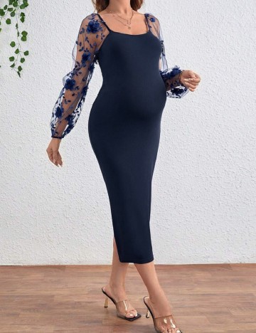 Rochie medie SHEIN Maternity, bleumarin