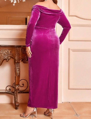 Rochie lunga SHEIN CURVE, magenta