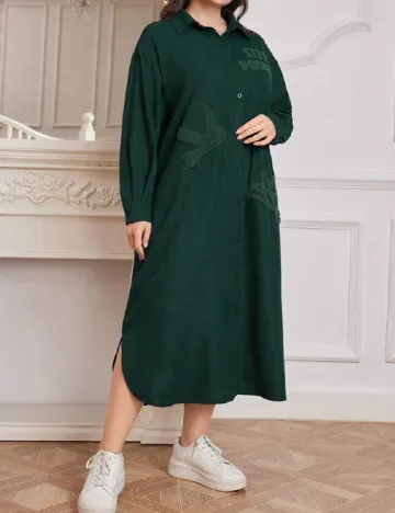 Rochie medie SHEIN CURVE, verde Verde