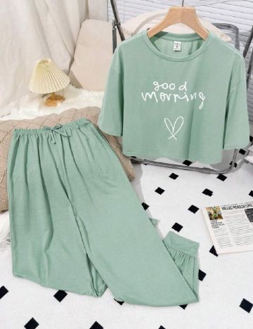 Pijama Shein Kids, verde