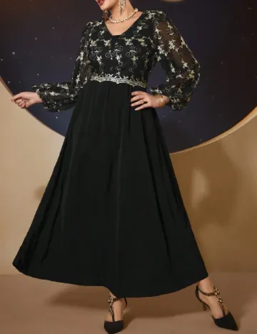 Rochie lunga SHEIN CURVE, negru Negru