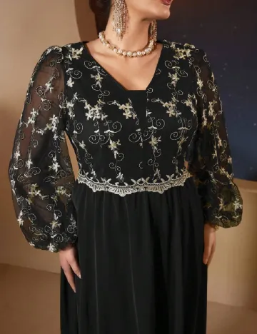 Rochie lunga SHEIN CURVE, negru Negru