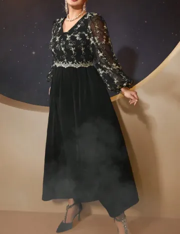 Rochie lunga SHEIN CURVE, negru Negru